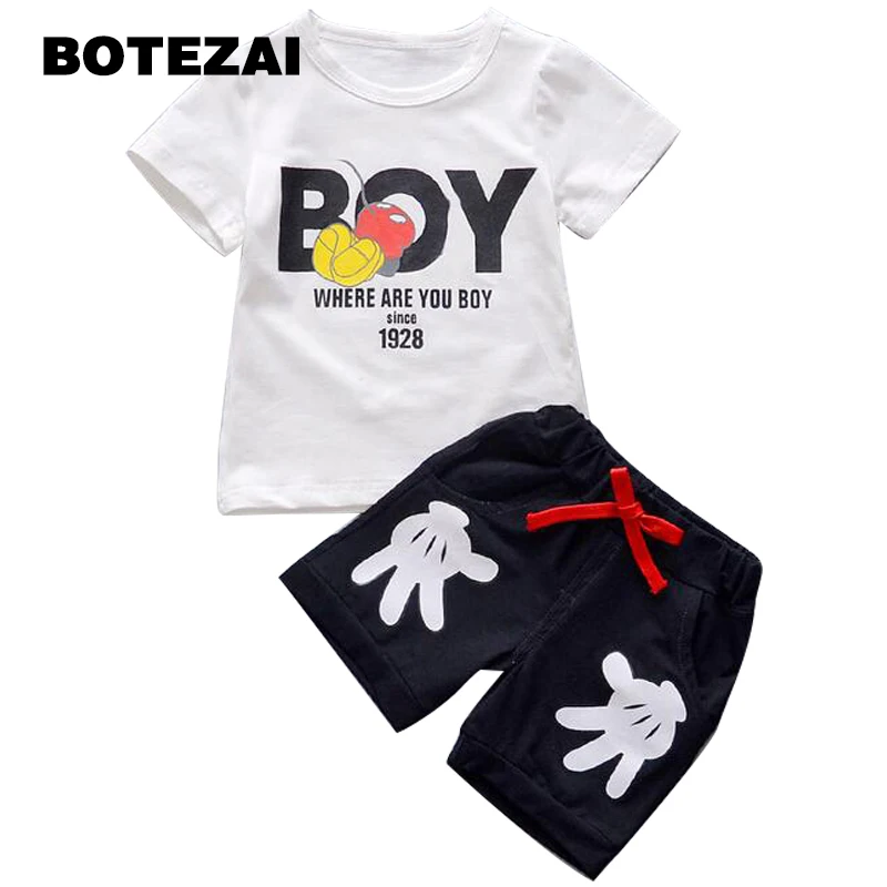 طفل الفتيان مجموعة ملابس الاطفال ملابس الأولاد الصيف 2017 ميكي الكرتون أزياء طفل الفتيان الملابس T-قميص + السراويل دعوى طفل الفتيان مجموعة ملابس الاطفال ملابس الأولاد الصيف 2017 ميكي الكرتون أزياء طفل الفتيان الملابس T-قميص + السراويل دعوى