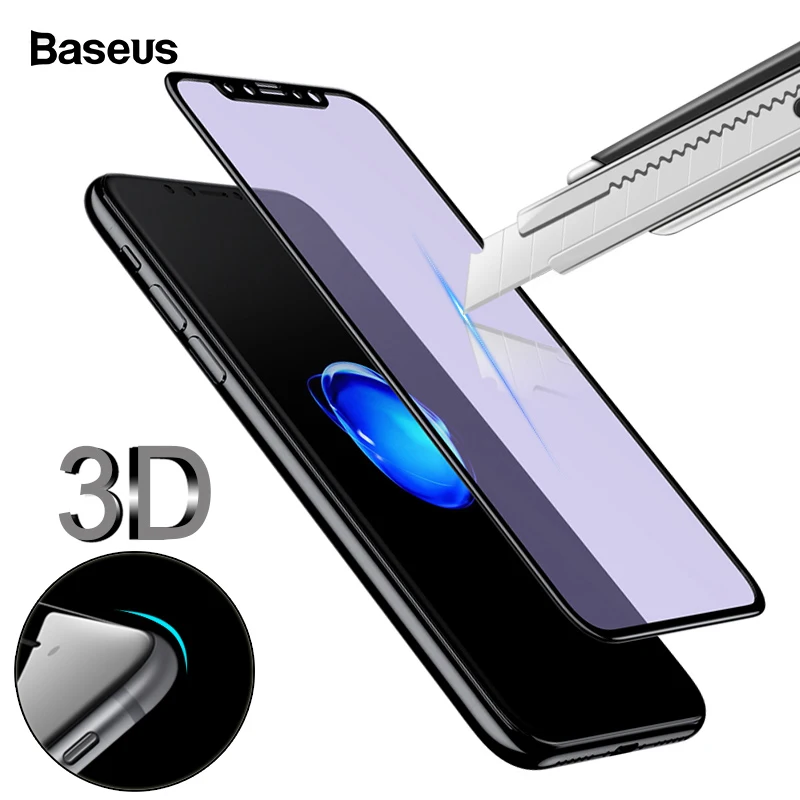 Baseus 0,23 мм Защитная пленка для экрана из закаленного стекла для iPhone X 10 3D мягкая защитная пленка для iPhone X