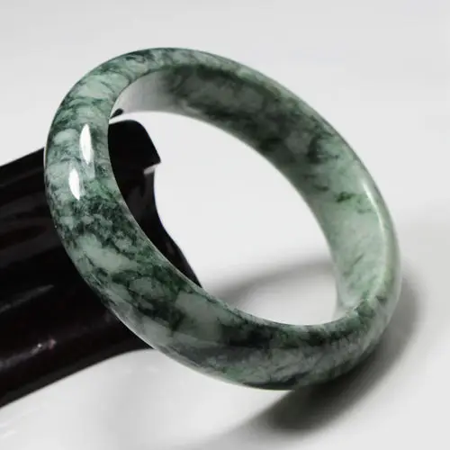 

2644 Certified Grade "A" Natural Green Jadeite Jade Gems Bangle Bracelet