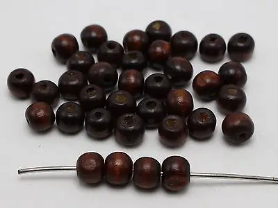 

1000 Brown 10mm Round Wood Beads~Wooden Beads