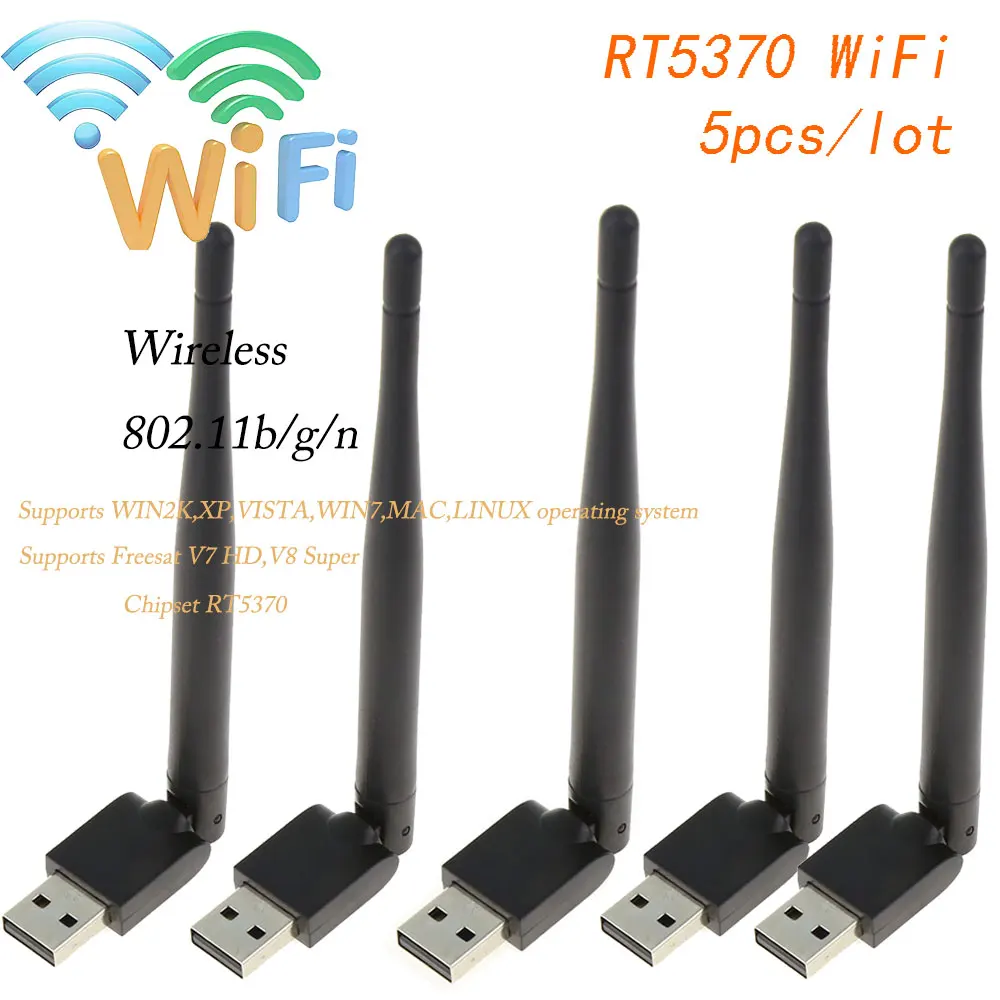 

SATXTREM Mini V8 WiFi Wireless with Antenna Chipset WiFi RT5370 adapter 150M USB WiFi For V8 FREESAT Super,V7 HD