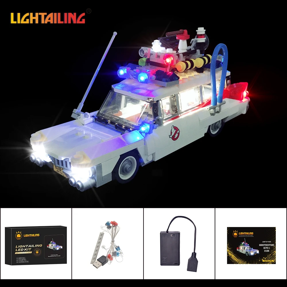 LIGHTAILING Led Light Up Kit For Ghostbusters Ecto-1 Building Blocks Model Light Set Compatible With 21108