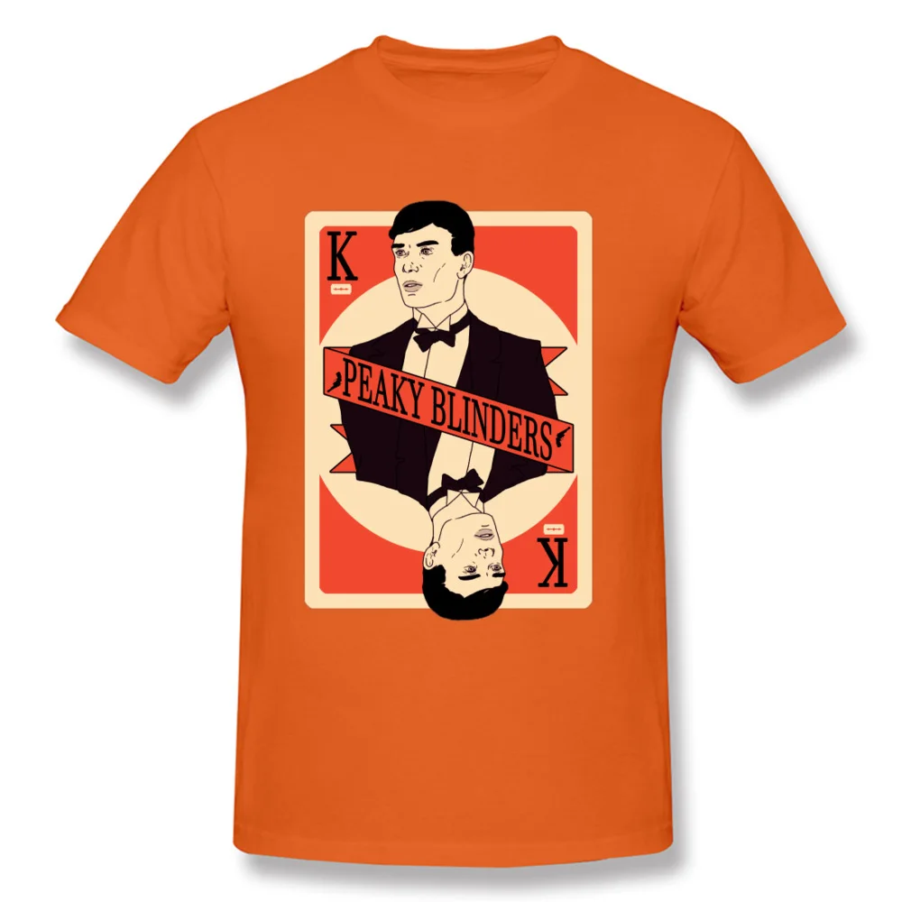 peaky Tshirts Fashionable Short Sleeve Gift Pure Cotton Round Neck Men Tops Tees Summer Tops T Shirt Summer/Autumn peaky orange