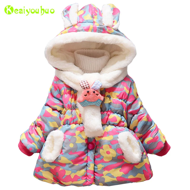 

Baby Girls Jacket 2018 Autumn Winter Jacket For Girls Infant Coat Kids Warm Cotton Outerwear Coat For Girl Coat Children Clothes