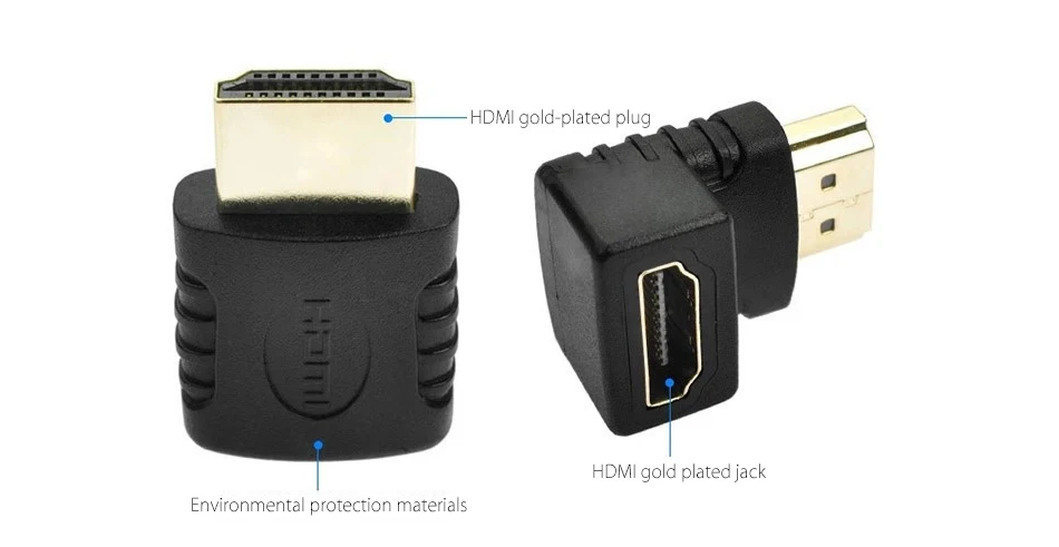 EtopLink HDMI Мужской к HDMI Женский Кабель адаптер, преобразователь, удлинитель вращающийся 90 270 360 градусов угол для 1080 P HDTV адаптер