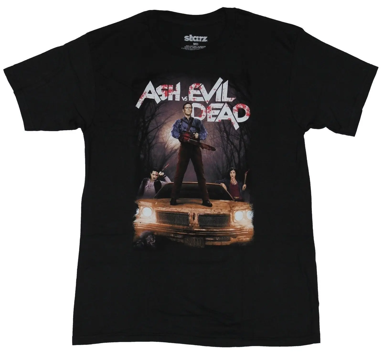 

Ash Vs. The Evil Dead Mens T-Shirt - Ash Atop Car Night Time Image Cool Casual pride t shirt men Unisex Fashion tshirt