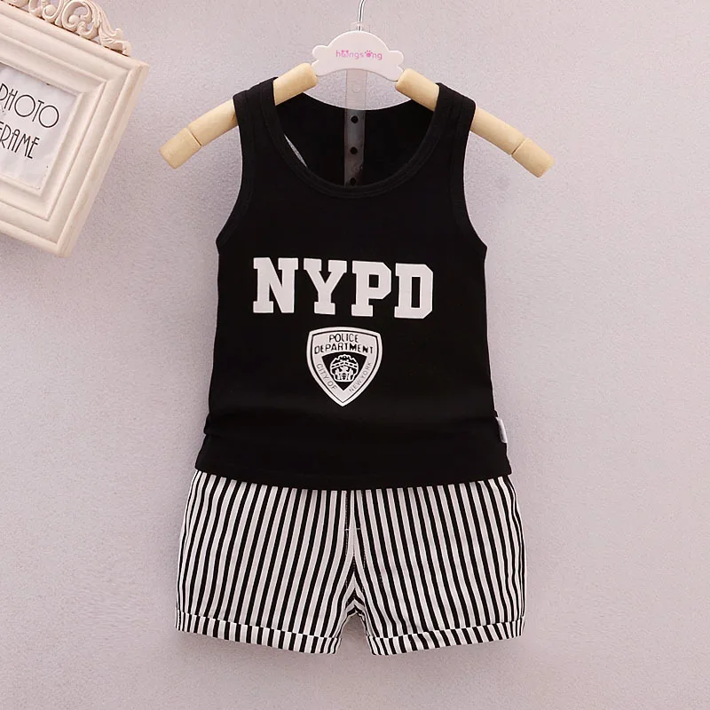 2017 summer new children's clothing Boy sleeveless vest shorts suit Boy