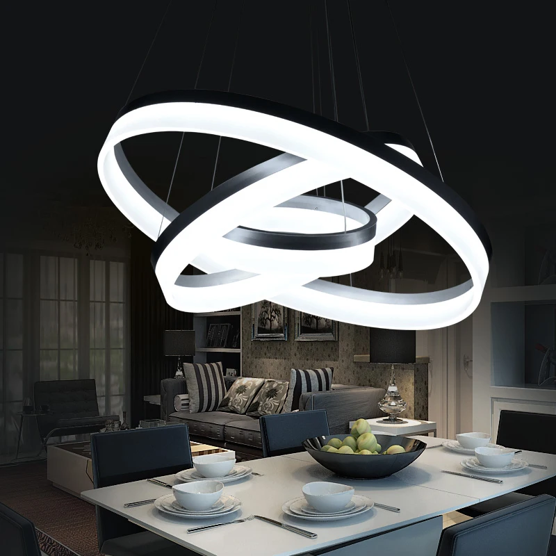 

Ring circles modern led pendant light for dining living room acrylic lampara de techo hanging lighting lamparas DIY pendant lamp
