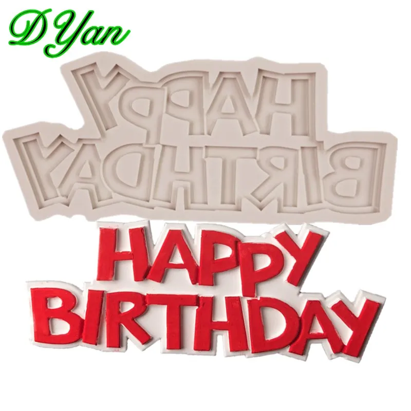 New Capital HAPPY BIRTHDAY Fondant Cake Chocolate Mold DIY Happy