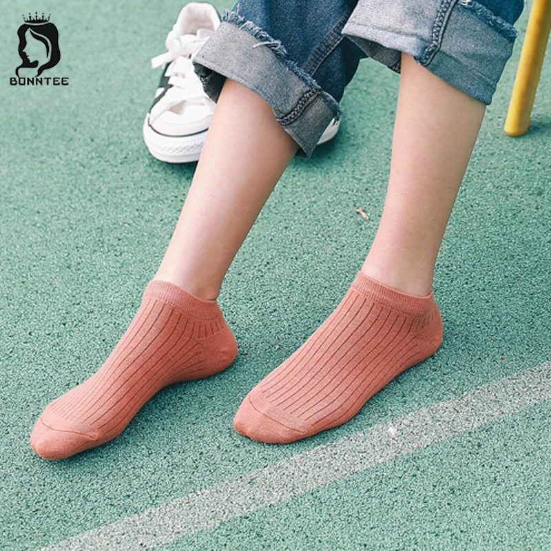 Kawaii дышащие женские забавные носки тонкие эластичные полосатые женские яркие цвета женские новые милые носки летние женские модные