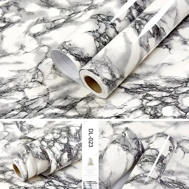 Modern Marble Sticker Bathroom Waterproof Wall Sticker Kitchen Bar Counter Decorative Film