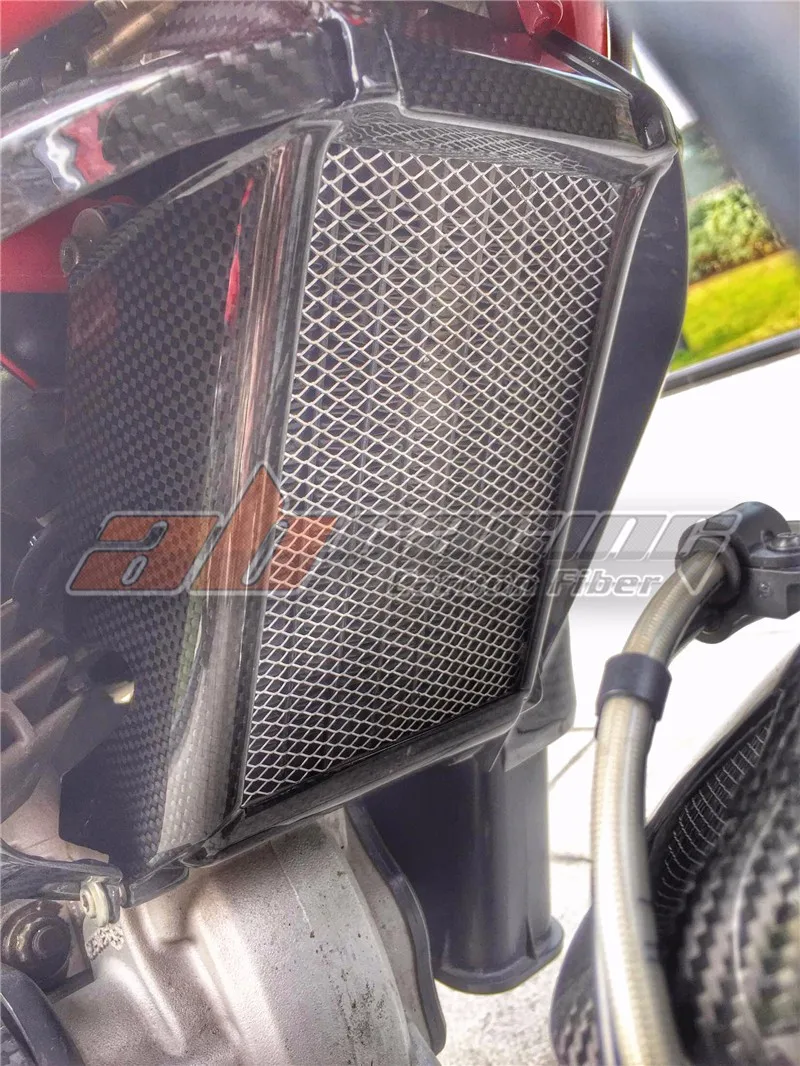 Крышка радиатора для Ducati Monster 696 795 796 полностью из углеродного волокна Twill