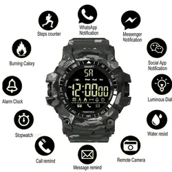 DEHWSG Bluetooth часы EX16 плюс Смарт-часы уведомления удаленного Управление шагомер спортивные часы IP68 Водонепроницаемый Для мужчин наручные часы