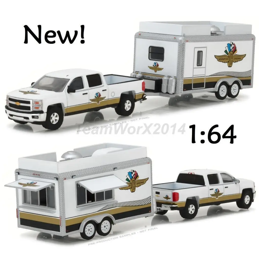 Игрушечный автомобиль CHEVRO LET SILVERADO в Индианаполисе зеленый свет 1: 64 2015|Наземный