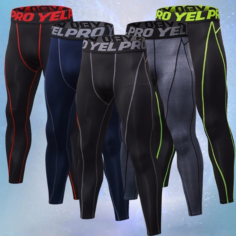 

Mens GYM Compression Bodybuilding Sportpants Hombre Fitness Tights Trousers Sweat Pants For Men Sport Running Leggings 9 Colors