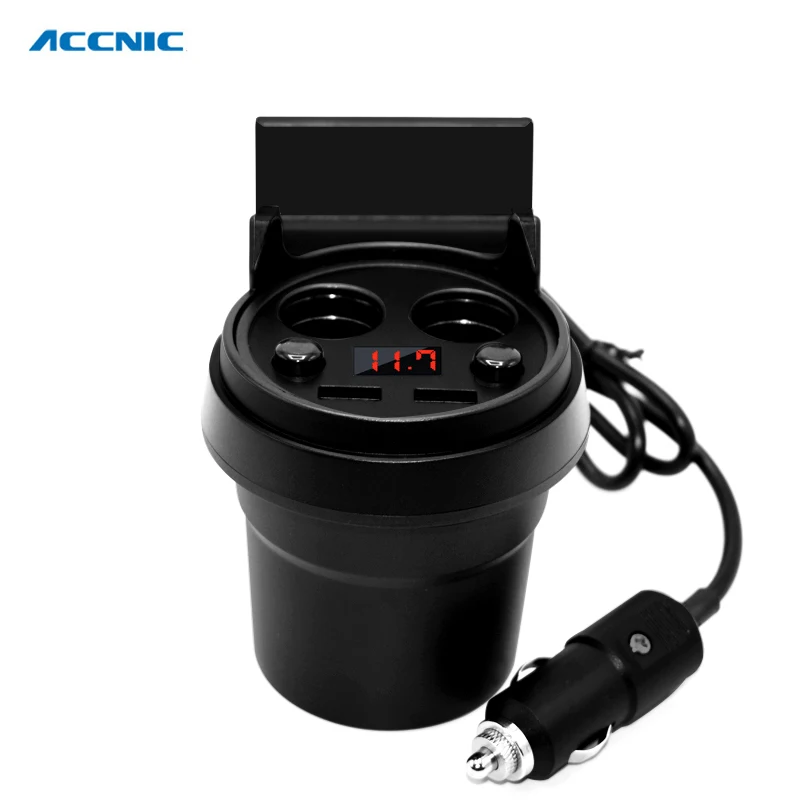 ACCNIC Car Charger Cup Phone Holder Cigarette Lighter
