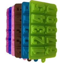 1 шт. силиконовые цифры шоколадные формы, печенье холодной 3D цифровой формы помадки инструменты для тортов кондитерские изделия украшения