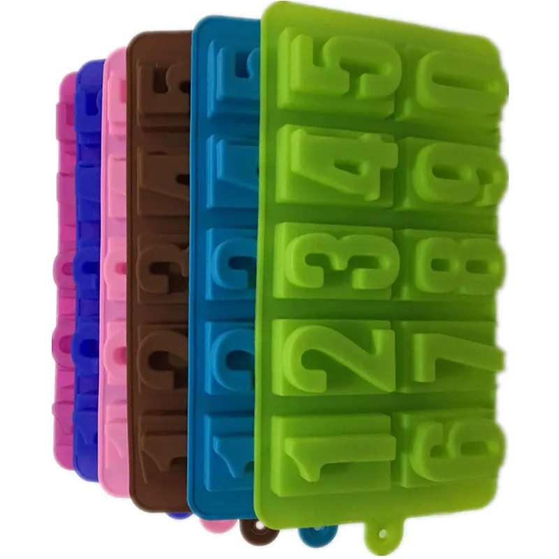

1PCS Silicone Numbers Chocolate Mold, Cookies Cold 3D Digital Shape Fondant Cake Tools Cake Decorating