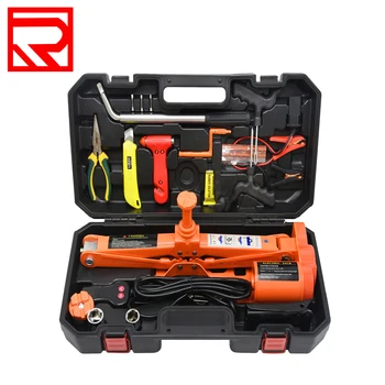 

portbale 12v lift scissor car floor jack tool set with 12-45/17-52mm for truck lift
