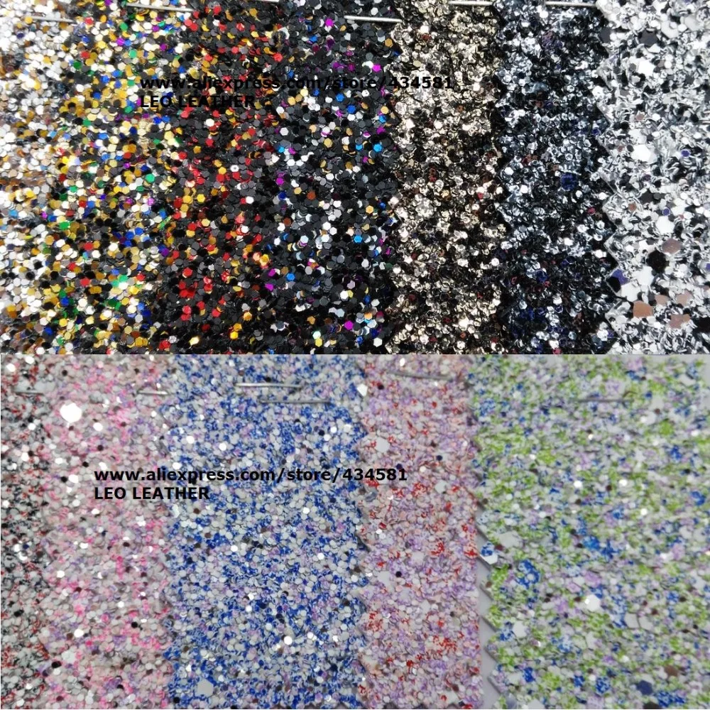 90x134cm Synthetic Leather Faux Leather Fabric Glitter Leather Big