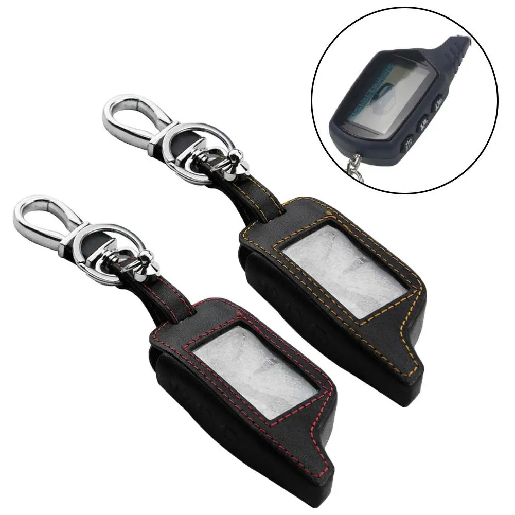 

Leather Russia Car Styling Key Cover Case Car Alarm System Keychain Key Wallets Women Men Key Purse Bag Organizer Bag Fashion