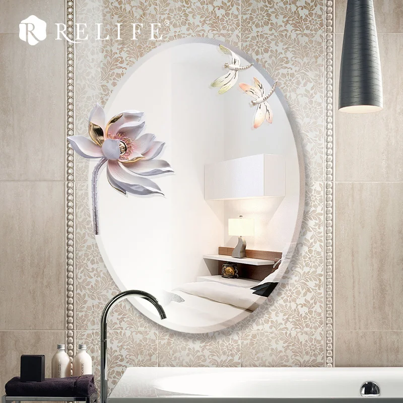 3d Lotus Wall Mirror Home Decor Large Modern Design Decoration For