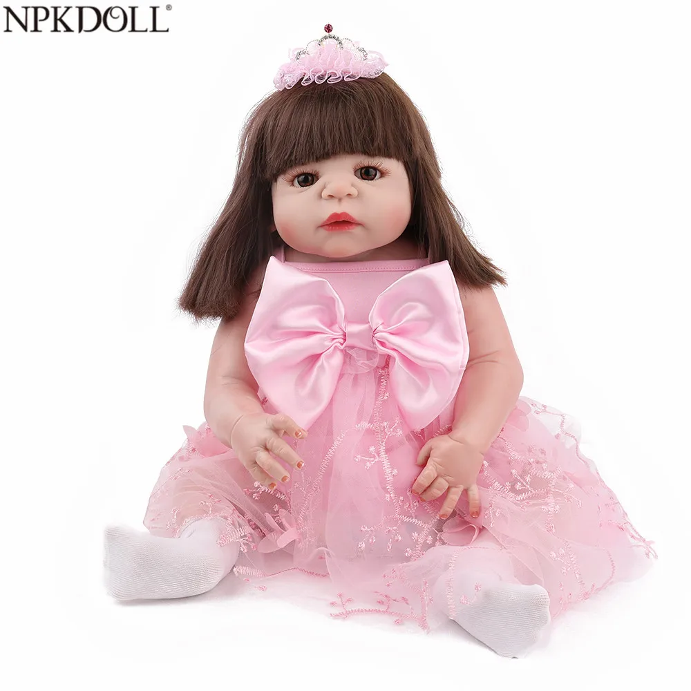 NPKDOLL Reborn Baby Dolls 22 дюйма полностью виниловые игрушки для тела девочек Мягкий