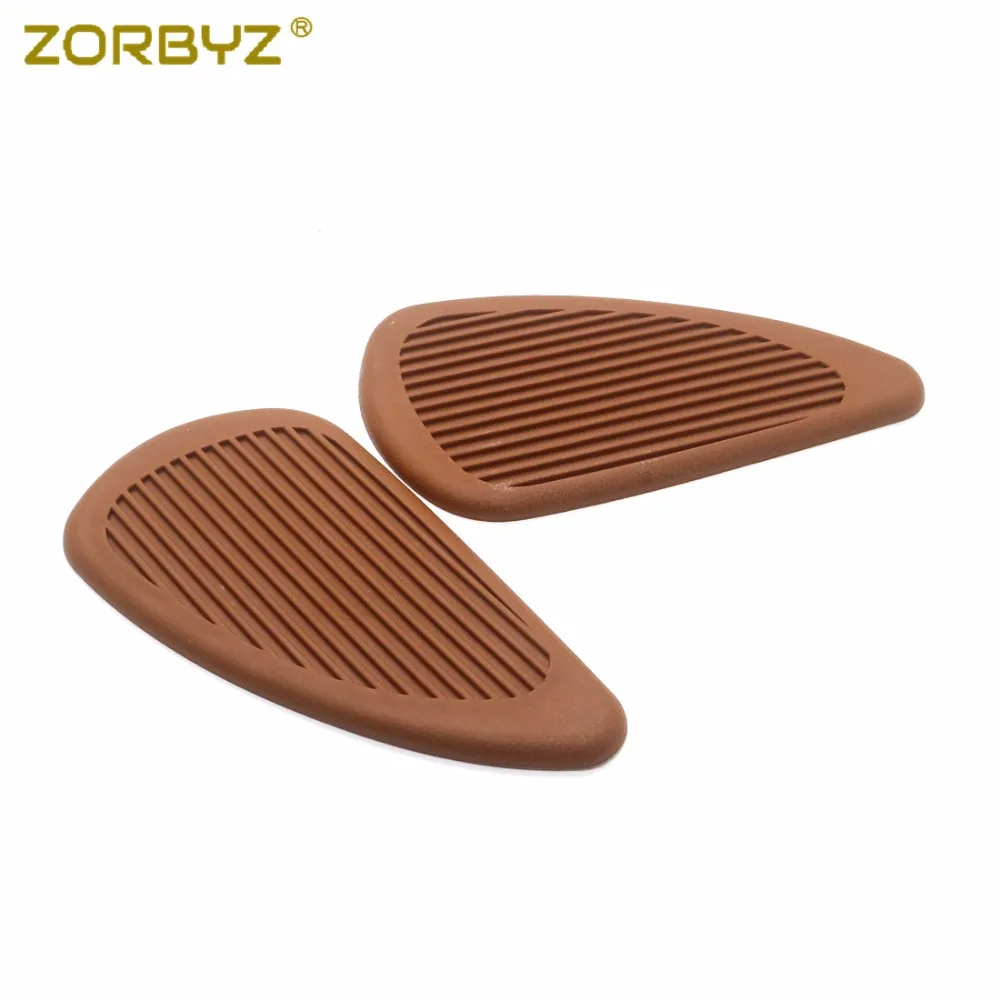 ZORBYZ черный/коричневый мотоциклетный резиновый газовый бак наколенники боковая
