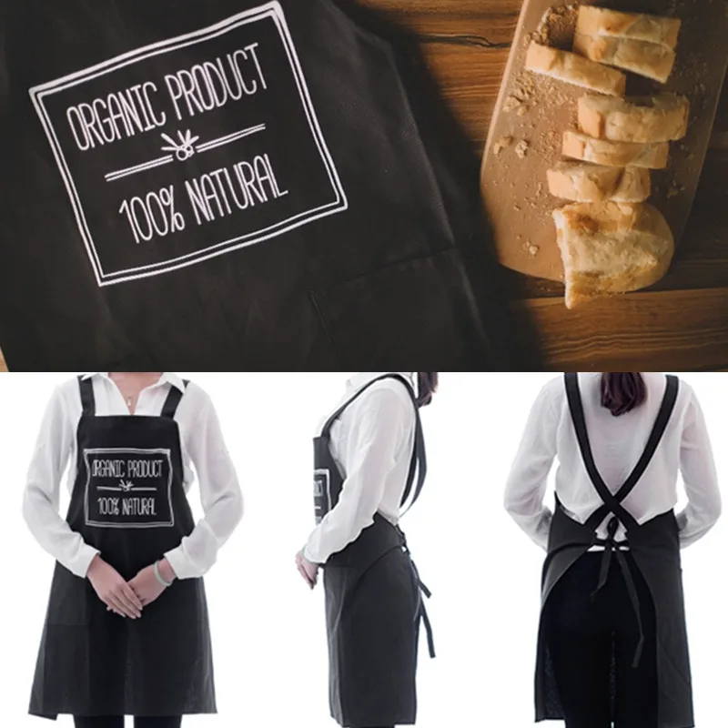 Black Cotton Apron E13-7