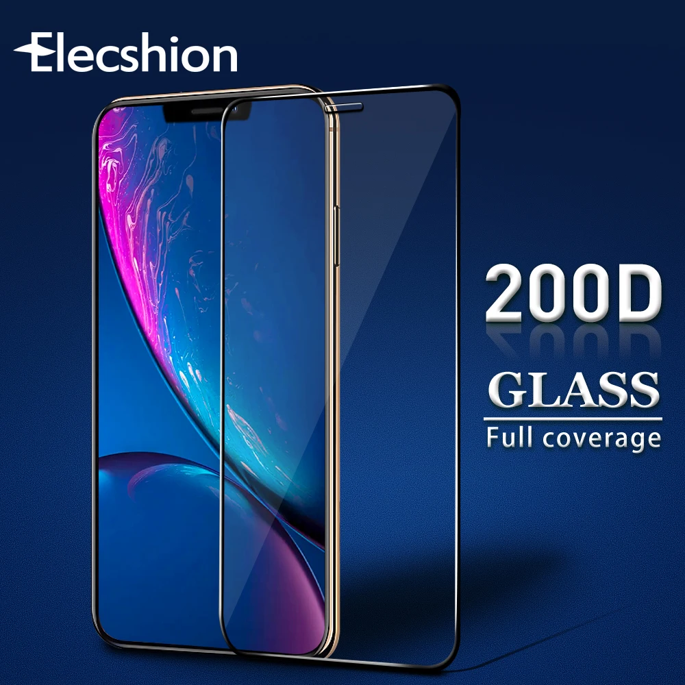 200D Phone Screen Protector For iPhone 7 6 6s 8 Plus XS Max XR Curved