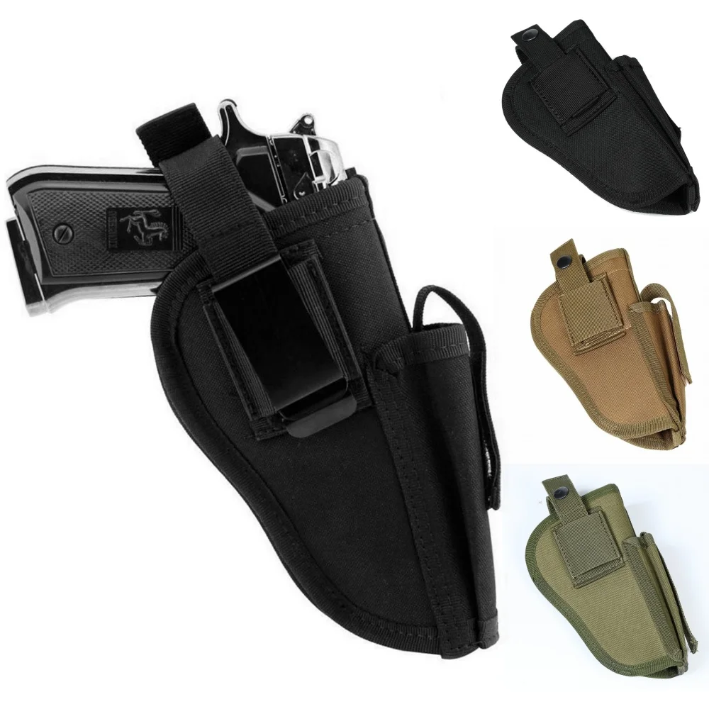 

Abay Universal Tactical Concealed Carry Gun Holster Molle Clip Magazine Pouch Military Airsoft Paintball Hunting Pistol Holsters