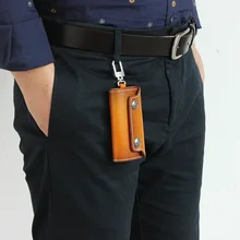 Ручной работы новые модные Для мужчин и женская обувь из натуральной кожи случае ключ автомобиль/Автомобильный брелок для ключей