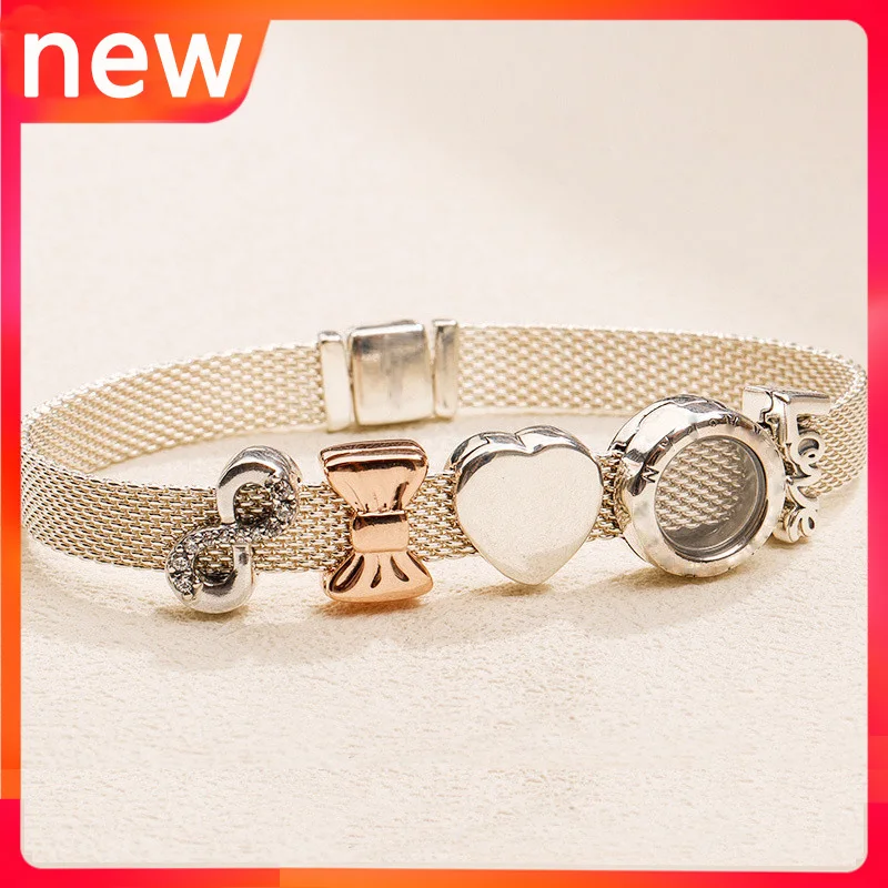 

Charmily Authentic 925 Sterling Silver Reflexions Clip Charms Beads Fits Original European Reflexions Bracelets