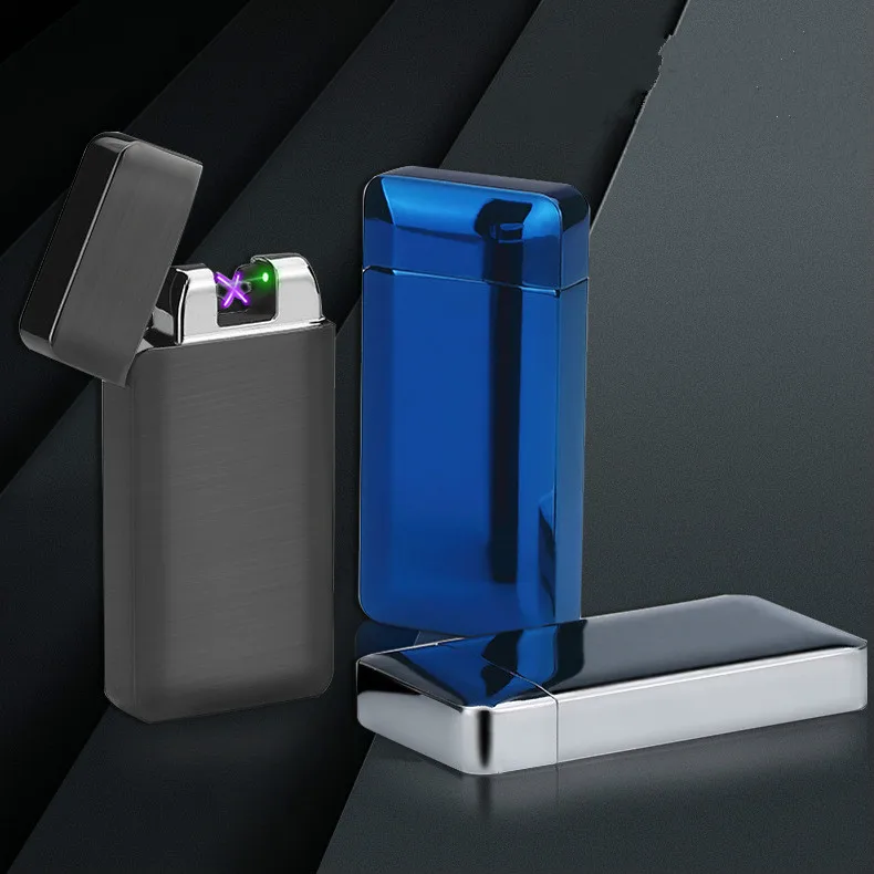 Новейшая электронная Usb зарядка двойная дуговая Зажигалка плазменный