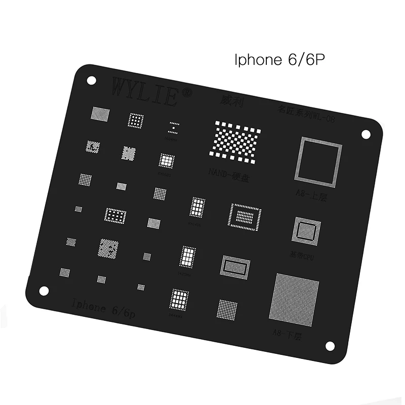 Набор трафаретов для iPhone XS max XR X 8P 8 7P 7 6P 6 Baseband CPU RAM Nand USB Charger WiFi U2 Power PMIC IC|Детали