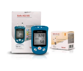 

SINOCARE 3C CE mmol/L Safe AQ UG Blood Glucose&Uric Acid Meter&&Test strips&Lancets English Healthdevices Bloodsugar meter