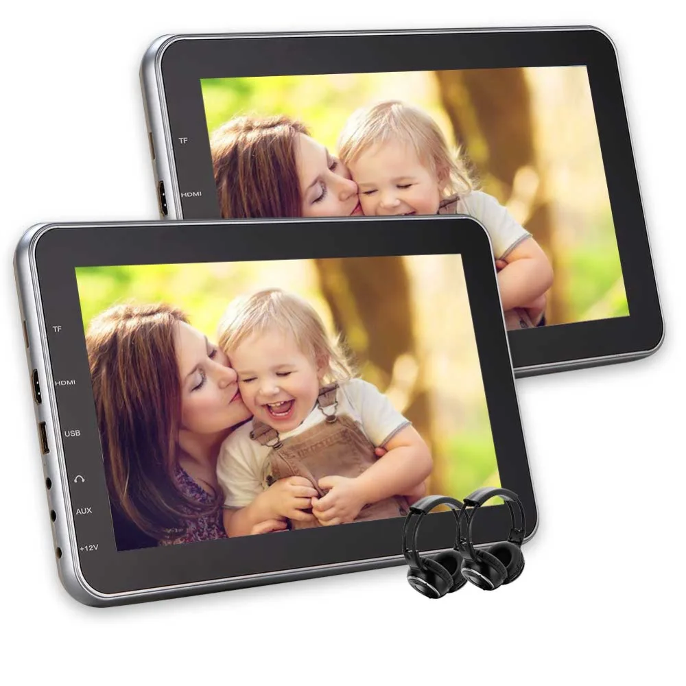

Dual Headrest DVD Player Portable Monitor Eincar 10.1"Ultra Thin HD 1080P Digital TFT TV LCD Wide Screen Portable Car Multimedia