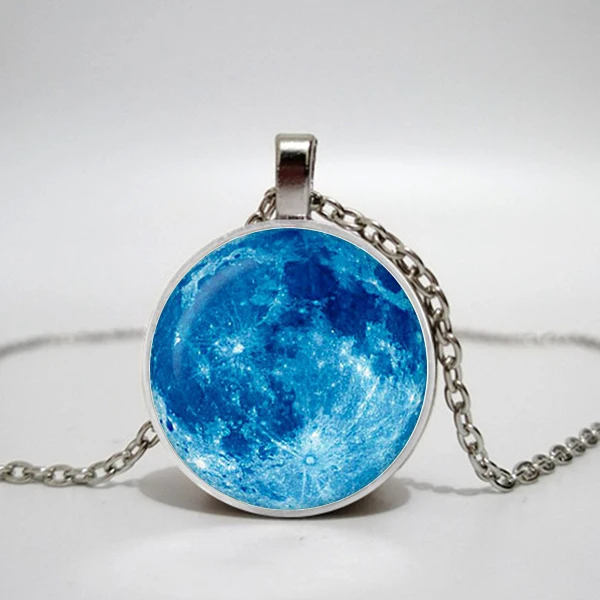 XIAQUJ Hot Selling Diamond Necklace Creative Jewelry Temperament Diamond Moon  Necklace Necklaces & Pendants Blue - Walmart.com