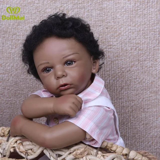 black reborn baby dolls 20 50cm silicone reborn baby boy doll with