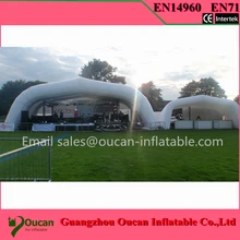 10X8X3. 5 мбелая и серебристая оксфордская ткань надувная сценическая палатка, надувные палатки для праздников для мероприятий