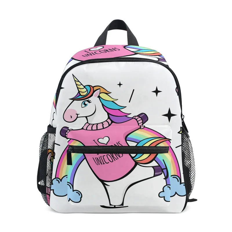 Unicorn Lovely Unique Printing Designed Backpack For Girls -Unicorn Fashion ALAZA 9 Style Unicorn Printing Backpack For Girls School Bag Kindergarten Backpack 3 8 Years Old