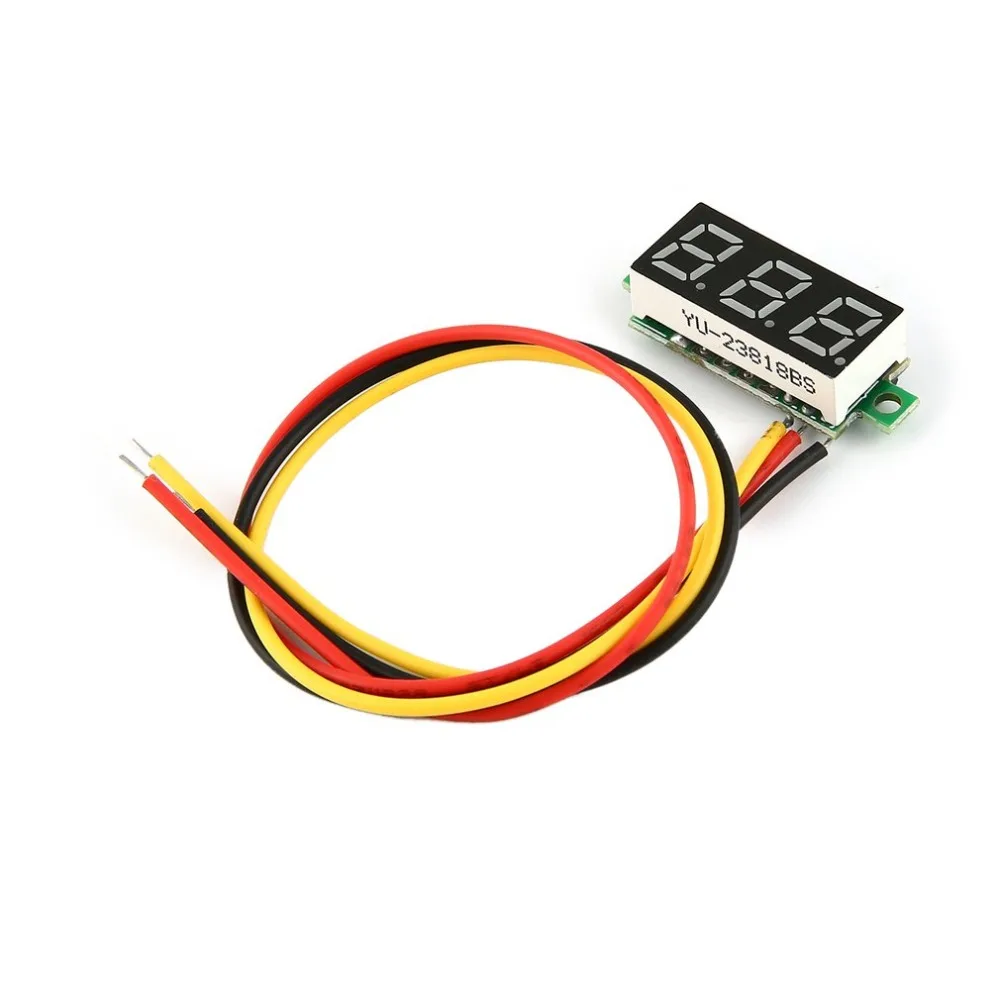 0-100V 0.28in 3 Wire LED Digital Display Panel Voltmeter Electric Voltage Meter Volt Tester for Auto Battery Car Motorcycle | Инструменты