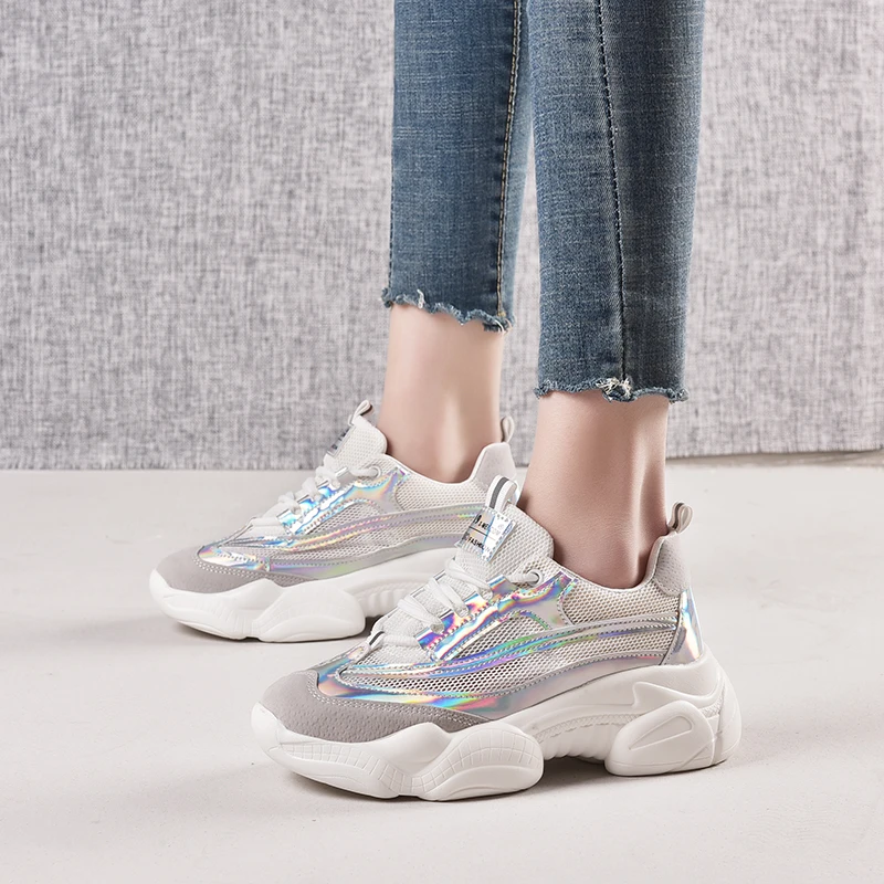 

Homass for Woman Explosion Mesh Breathable Casual Sports Shoes Wear Non-slip Running Shoes Students Wild Tide Shoes