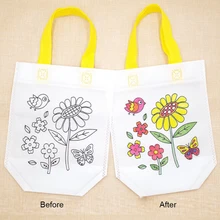 2 шт. DIY многофункциональная Сумочка с граффити детская одежда сумки с рисунком картина-раскраска эко-сумка для продуктов складная сумка