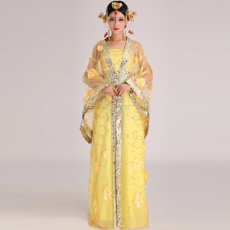 Китайская Луна девушка-фея костюм одежда династии Хан Тан принцесса древняя королевская ханфу Женская императорская императрица Косплей