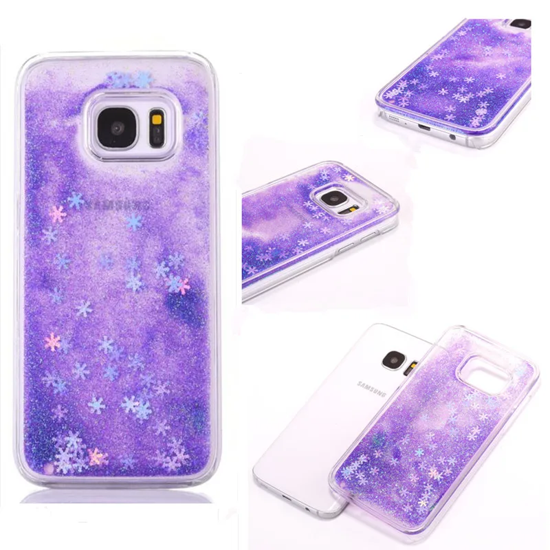 

Glitter Snow Flower Liquid Quicksand Dynamic Case for Samsung Galaxy S5/S6/S6 Edge/S6 Edge Plus/S7/S7 Edge Clear Hard Cover