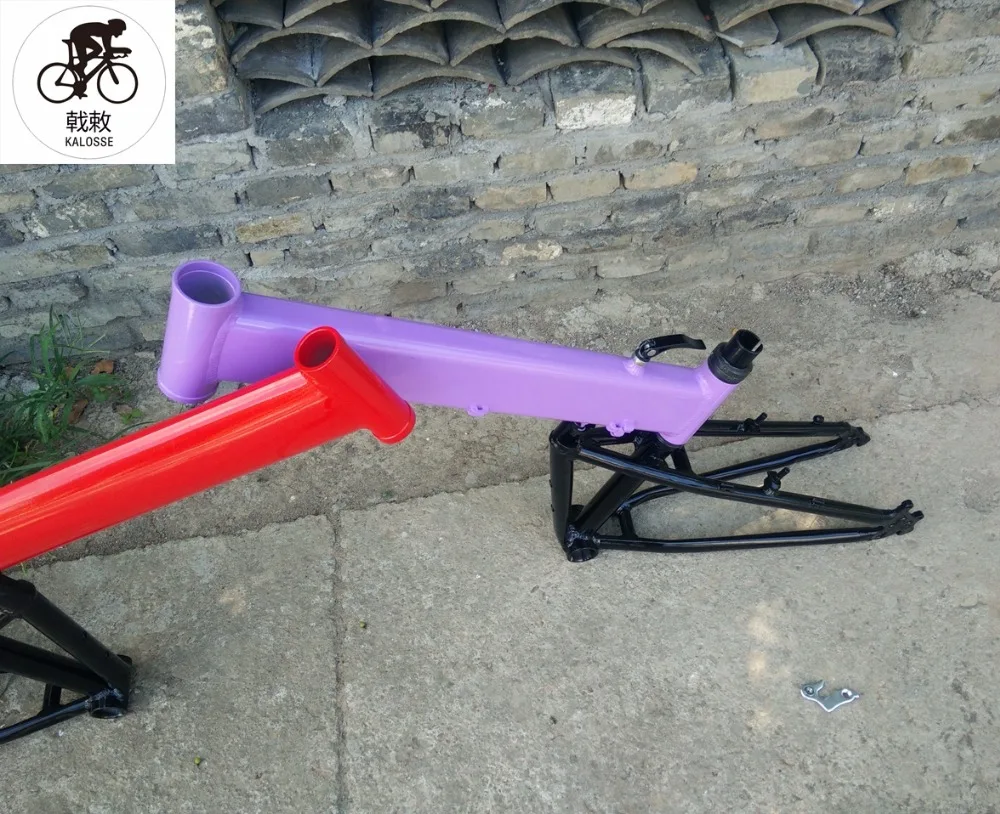 Clearance Kalosse  Aluminum  alloy  Folding hard  frame   1-1/8inch  Mountain bike frame  BB 68 mm   26*2.125  tires  26*17 inch , 7