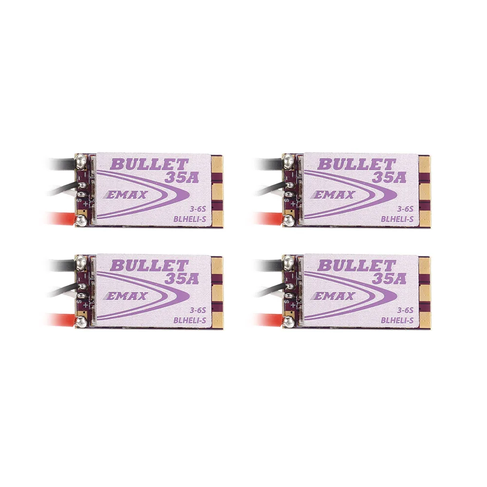 

4Pcs 35A Brushless ESC Bullet Series BLHeli-S Dshot 3-6S Electric Speed Controller for 210 QAV250 280 FPV RC Drone FOR EMAX
