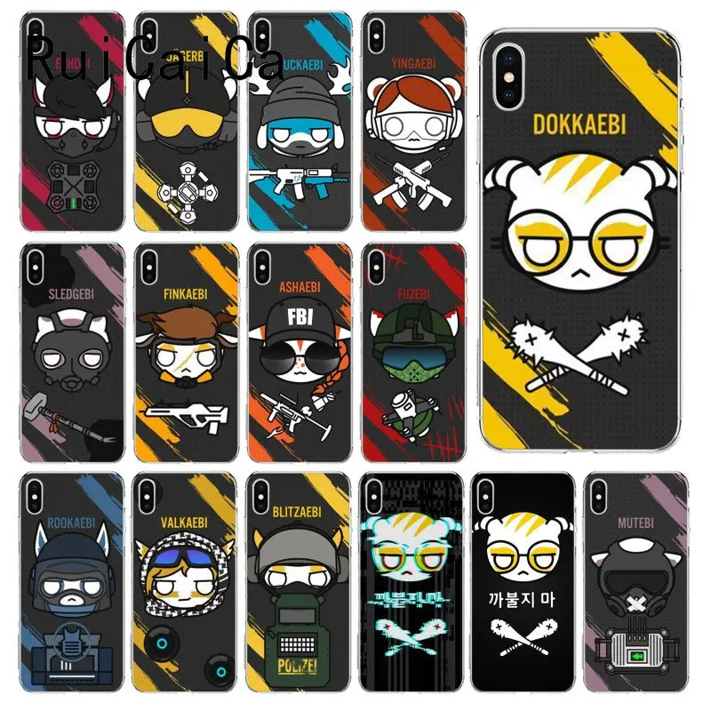 RuiCaiCa Rainbow Six Siege Customer высококачественный чехол для телефона iPhone 8 7 6 6S Plus X XS MAX 5 5S SE XR