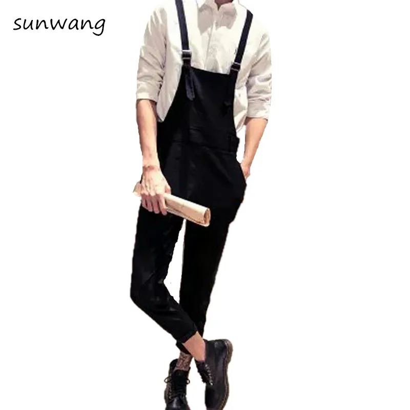 

2019 New Arrival Cool Harajuku Bib Overalls Mens Fashion Harem Track Pants Streetwear Pants Casual Trousers Romper Men Jumpuit